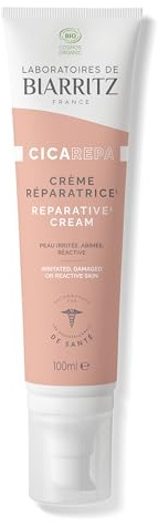 Laboratoires de Biarritz - Crème Réparatrice CICA REPA - Certifiée Bio - Peau Irritée ou Réactive - Visage et Corps - Nourrissons, Enfants & Adultes - 100 ml - Fabriquée en France