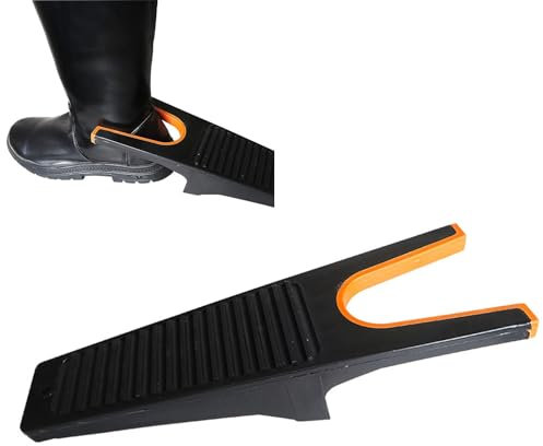 Stiefelknecht for gummistiefel,Stiefelzieherhaken mit langem Griff, Stiefelknecht for Gummistiefel aus Kunststoff, mit gerilltem Stiefelschaber zum Entfernen von Schlamm