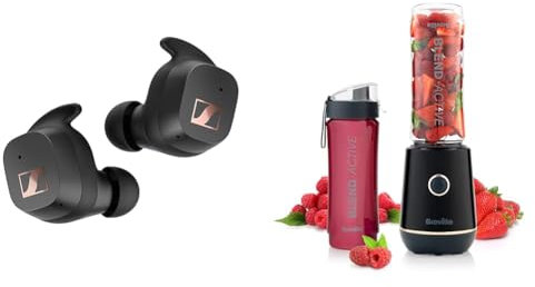 Sennheiser SPORT True Wireless Earbuds - Bluetooth In-Ear Headphones for Active Lifestyles & Breville Blend Active Personal Blender & Smoothie Maker | 350W | 1 Portable Blend Active Bottle