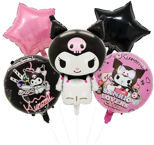5 Pièces Kurom Ballon Aluminium, Décoration Anniversaire Enfant, Fête Ballon Décoration, Fournitures de Fête d'Anniversaire