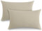 TOCOMOA Kissenbezug 40 x 80 Doppelte Musselin, Beige Kissenbezüge aus 100% Baumwolle, Weich und Atmungsaktiv, Oeko-TEX Zertifizierter Kopfkissenbezug 2er Set mit Reißverschluss