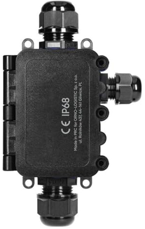 MIRATIC Boite de Derivation Etanche Exterieur IP68 Boite Encastrement HD 0,5-6,0mm² Boîte de Jonction de Câble Ø7-12 mm Résistant aux UV et aux Chocs IK09 (3 voies: 2xM20, 1xM16)