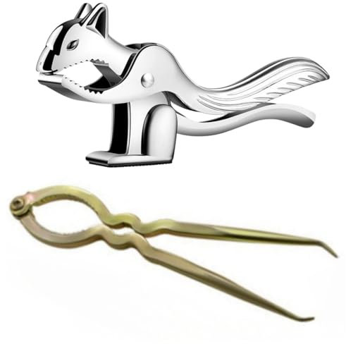 Nötknäppningsverktyg, Ekorrform Mandelnöt Pekannötter Nötknäppare Nöt öppen, Nötknäckare Klämma. /647(Glossy+with hook walnut clip)