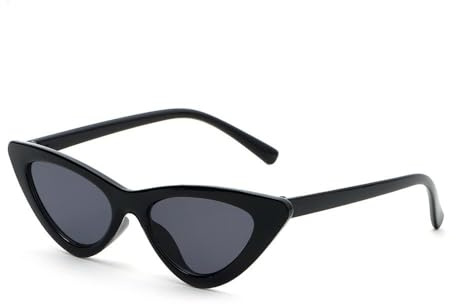 HYYZZC Occhiali da sole vintage Cat Eye per bambini, ragazzi e ragazze, con montatura triangolare piccola, per bambini, UV400, neri, un pezzo