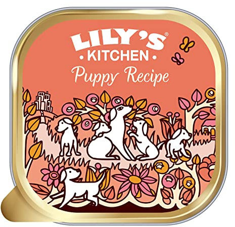 Lily's Kitchen Mit natürlichen Zutaten hergestellt Nassfutter für Welpen Hundefutter Schale Bio- Abendessen mit Huhn und Gemüse 150g
