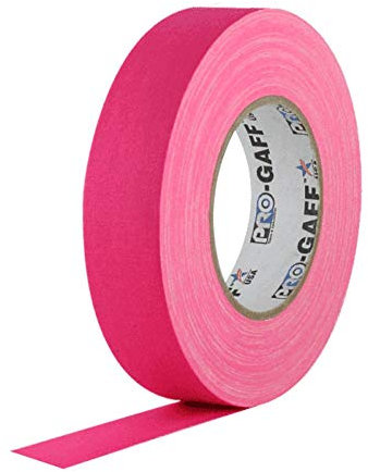 Pro-Gaff RS127PK24X25 24 mm x 25 yd Fluorescent Matt Cloth Tape