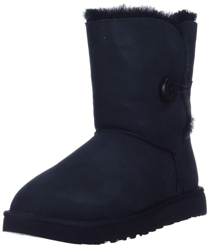 UGG Damen W BAILEY BUTTON II Schneestiefel, BLACK, 37 EU