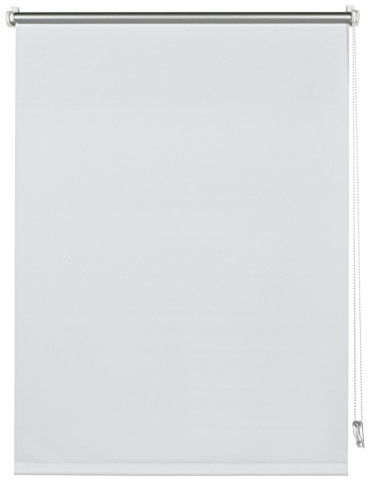 Deco Company Tenda a rullo con rivestimento termico con morsetto o adesiva, Elevato riflesso della luce, Risparmio energetico, Kit di montaggio incluso, Bianco, 90 x 150 cm (LxA)