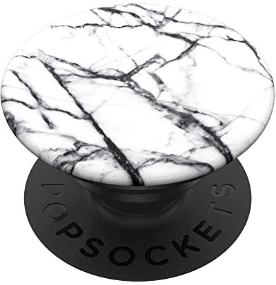 PopSockets PopGrip - Soporte y Agarre para Teléfonos Móviles y Tabletas con un Top Intercambiable - Dove White Marble
