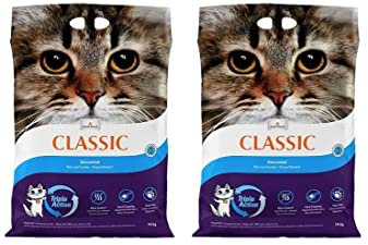 Intersand Classic Katzenstreu Parfümfrei 2x14kg Plus Streuschaufel Ultrastreu