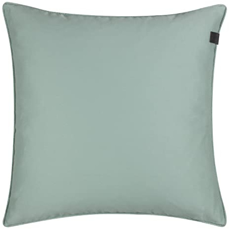 Schöner Wohnen Kollektion Kissenbezug Soft - Dekokissen 45x45 Baumwolle Salbei - Kissenbezug ohne Füllung - Sofakissen waschbar pflegeleicht