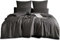 MH MYLUNE HOME 100% Tencel™ Lyocell Bettwäsche-Set 135x200 Eukalyptus Bettwäsche Sommer 2tlg. Atmungsaktiv gegen Schweiß, Hypoallergen, Klimaregulierend, 1 Bettbezug & 1 Kissenbezug 80x80, Dunkelgrau