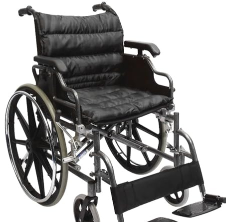Dioche Wheelchair Cushion Super Soft Lumbar Support Support Pillow with Adjustable Straps Neoprene Cloth Chair Cushion for 45‑52cm Wheelchair Mobility Scooters