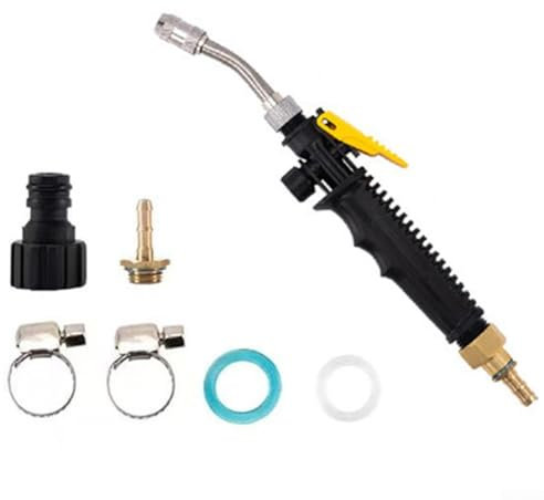 Bacchetta per acqua regolabile in acciaio inox con connettore in ottone per irrigazione (30 cm)