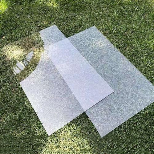 Polykarbonatskivor, klarglasersättning akrylplast säkerhetsskiva takpanel, PC-hållfasthetsskiva, UV-skydd, för fönster, skjul, fotoram, målning, displayprojekt, 2mm, 40x40cm