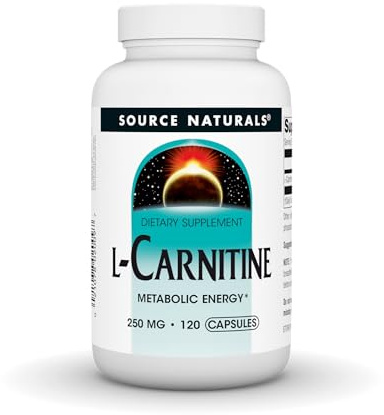 Source Naturals L-Carnitine, Metabolic Energy*, 250mg - 120 Capsules