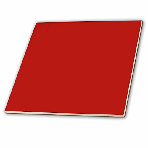 3dRose Florene Designer Colors - Tomato Red 12 Inch Ceramic Tile