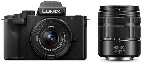 Panasonic Lumix DC-G100DWEGK Fotocamera Mirrorless Micro Quattro Terzi con Obiettivi Lumix G Vario 12-32mm F3.5-5.6 e 35-100mm F4-5.6, 20,3MP, Video 4K 30p e FHD 60, Monitor Free-Angle,Ricarica USB-C