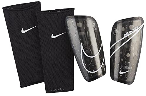 Nike Mercurial Lite Shin Guard (Black/Black/White, Large)