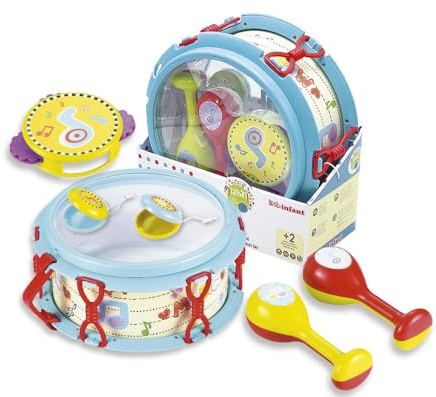 Tachan- Set Musicale Tamburo con 6 Strumenti in 1 (ML6601), Colori/Modelli Assortiti