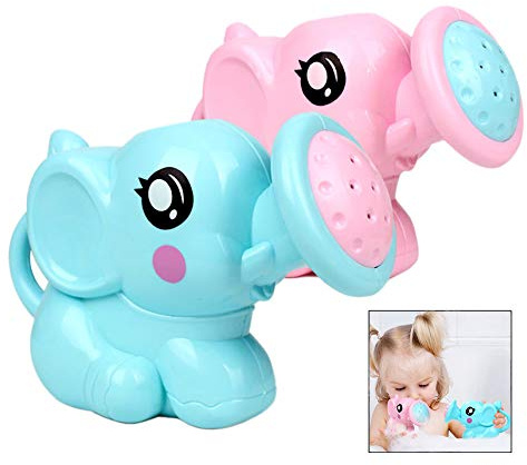 XLKJ 2 pezzi Giocattoli da Bagno Neonato,Gocattoli da Acqua Carino Piccolo Elefante Annaffiatoio Sprinkler Doccia per Bambini Regali