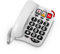 SPC Comfort Numbers 2 – Telefono fisso per anziani con tasti grandi, 3 memorie dirette con foto, volume molto alto, compatibile con apparecchi acustici, segnale luminoso, da tavolo o da parete