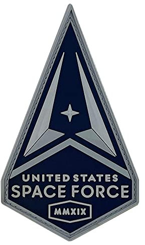 MEDALS OF AMERICA EST. 1976 US Space Force MMXIX PVC Patch mit Klettverschluss, P1813, Blau und Grau