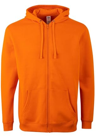 Mukua Byron; Sudadera unisex con cremallera y capucha; color Orange; talla 3XL