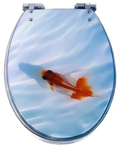 Toilet seat,Goldfish Pattern Toilet Seat Colorful, Novelty Toilet Seat, Slow Close Toilet Seat, Marine Style