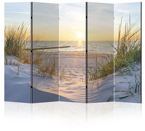 LUMASOUL Paravent Raumteiler Innen beidseitig Bedruckt 225x172 cm Meerlandschaft