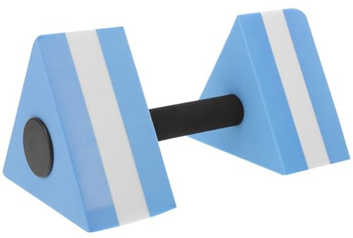 Alipis Haltères Aquatiques Triangulaires en Mousse EVA Bleu Blanc Bleu Légers 150X150X270 MM pour Gymnastique Aquatique Entraînement Musculation Piscine Adaptés Piscine Lac Océan