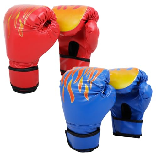 Xoeryoy 2 Paires de Gants de Boxe pour Enfants, résistants aux déchirures, Respirants, Doux et Confortables, en PU, équipement d'entraînement pour garçons et Filles