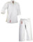 Ju-Sports Karate Anzug 170 Master weiß 16 oz. I Schwerer Karateanzug im kurzem Kata-Schnitt I Kimono mit traditioneller Hosenschnürung I Ärmelenden absteppt für lauten Soundeffekt I 100% Baumwolle