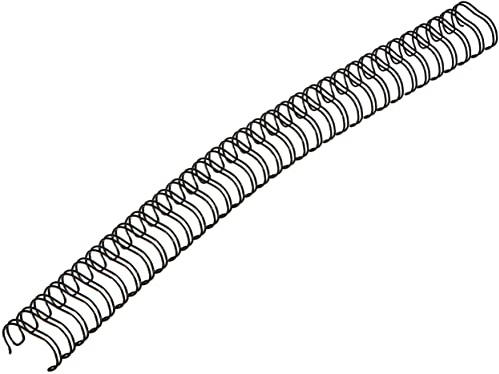 Renz Ring Wire Drahtkamm-Bindeelemente in 3:1 Teilung, 34 Schlaufen, Durchmesser 16.0 mm, 5/8 Zoll, schwarz