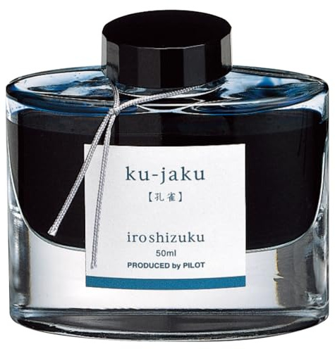 Pilot Iroshizuku Fountain Pen Ink - Botella de 50 ml - Ku-jaku Peacock