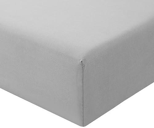 RUIKASI King Size Fitted Sheet Deep 40cm Pocket, Light Grey 150x200cm | OEKO-TEX Soft Brushed Microfiber Kingsize Bottom Sheet Ultra Deep Fit Bedsheet Machine Washable Easy Care