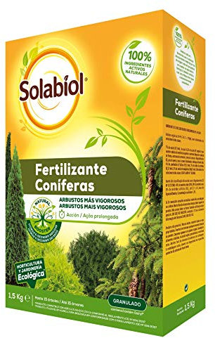 Solabiol Fertilizante para coníferas y otros arbustos, 100% orgánico