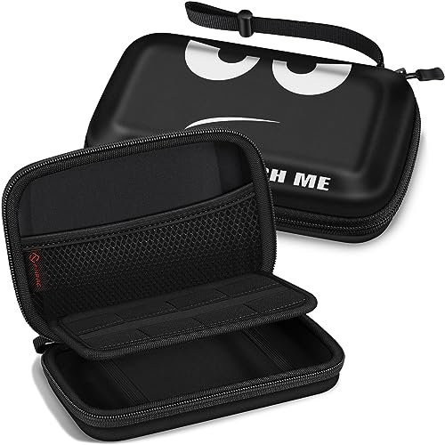 FINTIE Etui pour Nintendo 2DS XL / 3DS & XL & LL - Housse Rangement Anti-Choc Sac de Transport avec Porte-Cartes de Jeu et Dragonne, Don't Touch