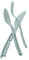 silwy® Besteck-Set TRICKY (3-teilig bestehend aus Messer, Gabel und Löffel) - kompaktes Klick-System schafft Ordnung - perfekt für Camping, Caravaning und Boating