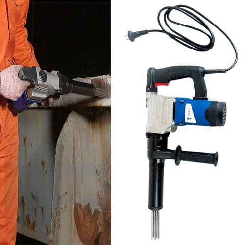 Lakenbroade Disincrostante ad Aghi Elettrico da 1100 W, Scrostatore ad Aghi con Impugnatura Manuale, Scrostatore ad Aghi di Grado Industriale, Impugnatura Antiscivolo per Rimozione di Ruggine,110V