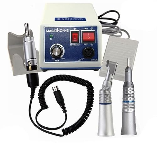 Mikromotor polermaskin 35K RPM handstycke + 10 x borr, fotpedal kontroll