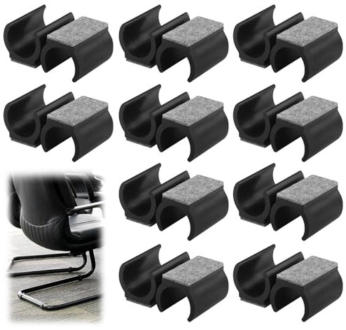 JTgugu 20 deslizadores de fieltro para sillas, diámetro 24 – 25 mm, reducen el ruido, protegen el suelo, suelos de madera y azulejos, aptos para sillas oscilantes