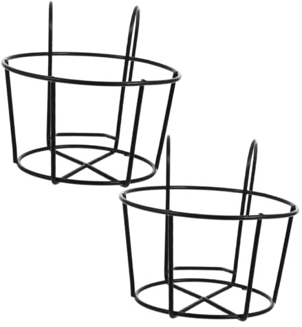 BESTonZON Hay Use for Easy Hanging Hay Holder Animals Small Installation 2pcs Rack Feeder Iron Versatile Feeding Rabbit for Cage Station
