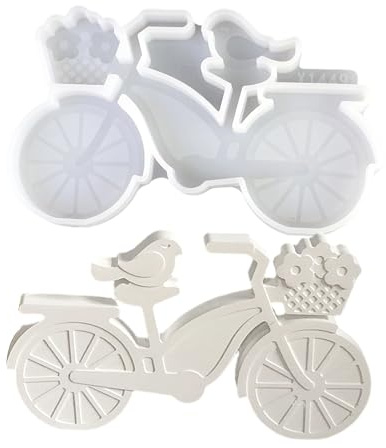Molde De Silicona Para Bicicleta | Diseño De Pájaro En Bicicleta Molde De Desmoldeo Fácil,Forma De Jabón Antiadherente | Para Artesanía, Moldeo De Resina, Velas, La, Decoración De