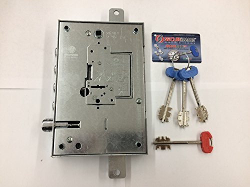 Cerradura para puertas BLINDATA SECUREMME DOBLE MAPA SERIE 25 CORAZÓN SECURMAP ANTIMANIPULACIÓN ENTRADA CLAVE Y MANIJA 63 mm IZQUIERDA A empujar la distancia entre ejes 28 mm