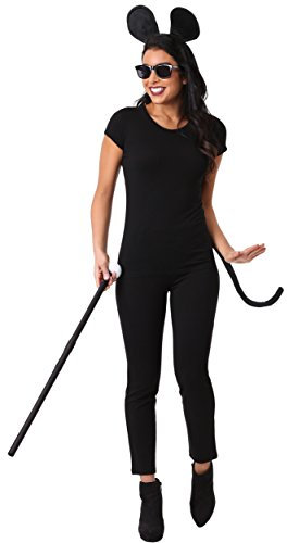 Blind Mice Costume Kit for Adults Includes Velvet Ears, Tail, Sunglasses, and Cane