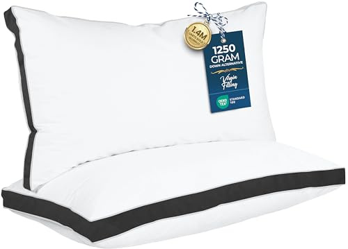 Utopia Bedding Almohadas de Cama para Dormir tamaño King (Negro), Juego de 2, Calidad de Hotel refrescante, Almohada Reforzada para Dormir Boca Arriba, Boca Abajo o de Lado
