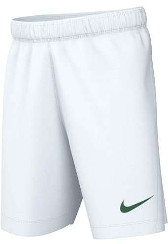 NIKE Boys Dri-fit Park 3 Shorts, White/Pine Green, M EU