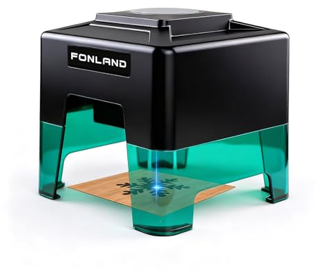 FONLAND Máquina de Grabado Láser Portátil, Mini Máquina de Grabado Láser, Madera, Papel Kraft, Acrílico (No Apto para Metal)