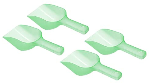 PATIKIL 12oz Ice Scoop, 4 Pack Plastic Ice Maker Shovel for Kitchen Bar Party, Green